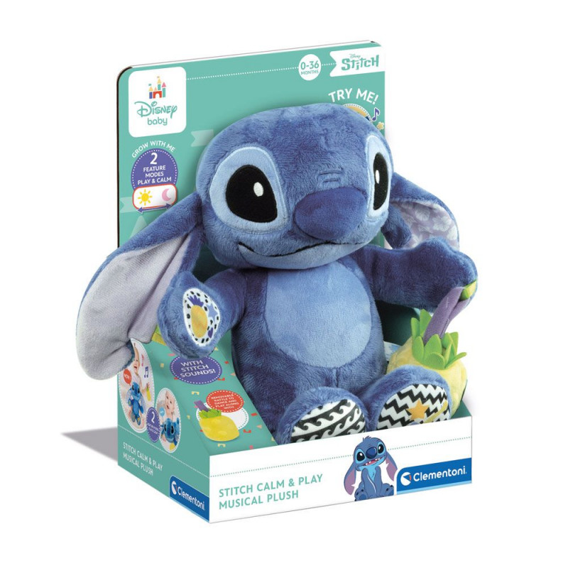 Плюшена интерактивна играчка Stitch, Лило и Стич, 30 см