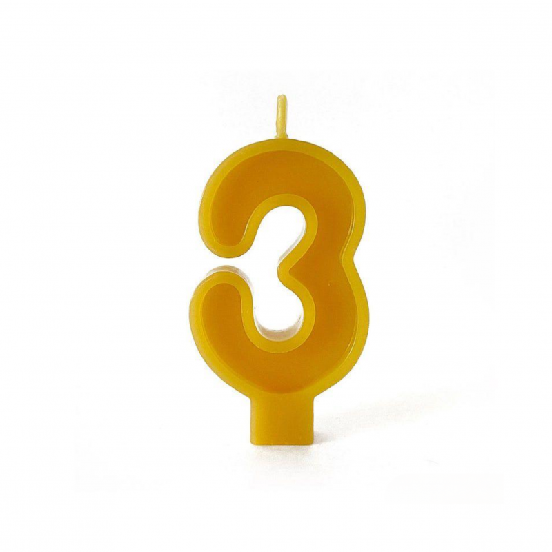 Свещичка за рожден ден от пчелен восък