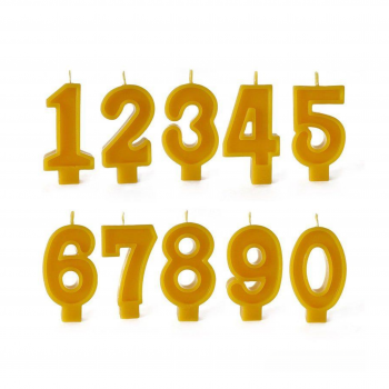 Свещичка за рожден ден от пчелен восък