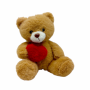 Плюшена играчка Мече със сърце, кафяво, 30 см