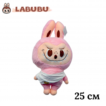 Плюшена играчка Лабубу, розова, 25 см