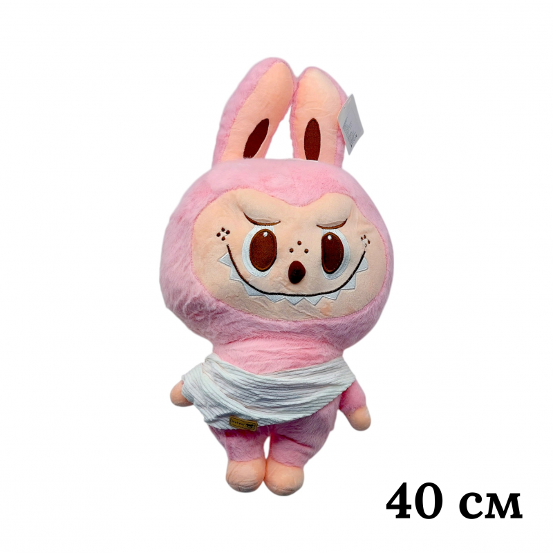 Плюшена играчка Лабубу, розова, 40 см