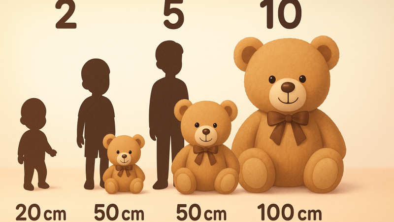 Колко голямо плюшено мече да изберем според възрастта на детето ни