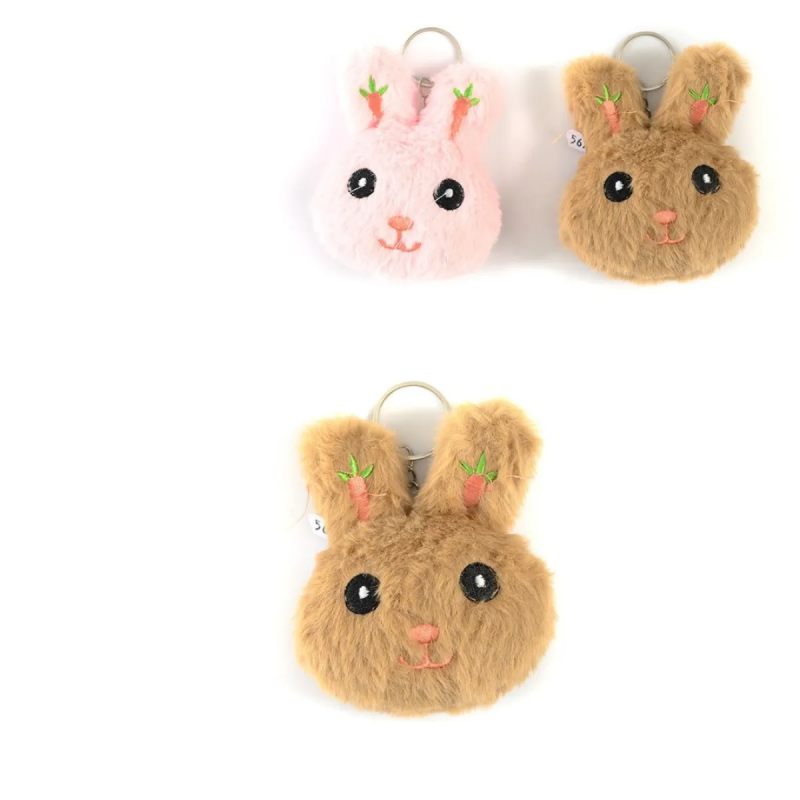 Плюшен ключодържател Зайче, кафяво, 9 см