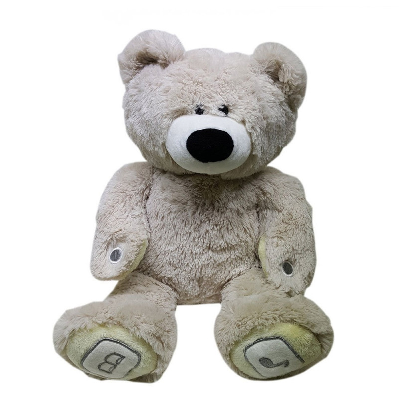 Интерактивна плюшена играчка Мечето Лу в сиво