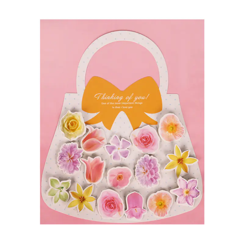 Голяма картичка Чанта с 3D мини картички 