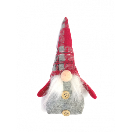 Коледен гном в сиво, 18 см