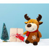 Плюшен Коледен елен Руди с коледна песен, 20 см