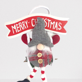 Коледна украса за закачане - тролче с надпис