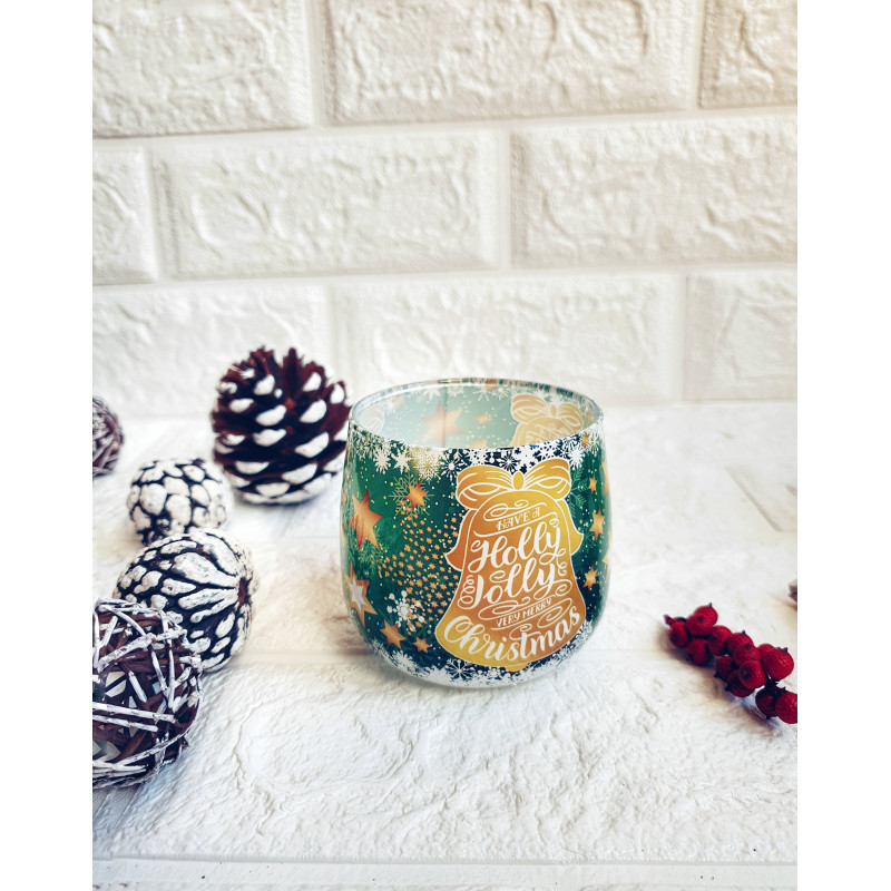 Коледна ароматна свещ в чаша Holly Jolly