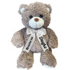 Плюшено мече Дидко с надписана панделка, кафяво, 30 см