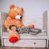 Плюшен мечок супер гигант в кафяво