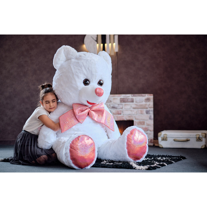 Плюшен мечок мега гигант в бяло