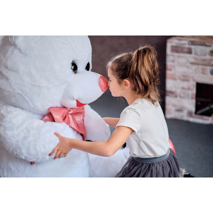 Плюшен мечок мега гигант в бяло