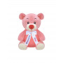 Плюшено мече с надписана панделка, розово, 15 см