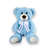 Плюшено мече с надписана панделка, синьо 30 см