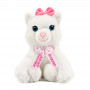 Плюшено коте с надписана панделка, бяло, 30 см
