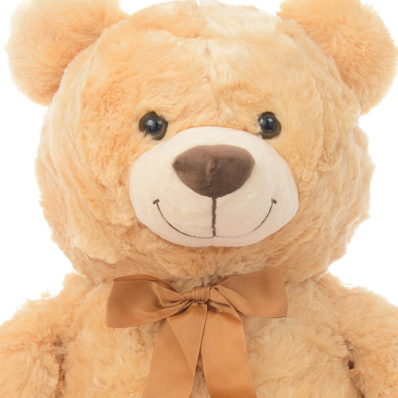 Плюшен мечок с кафяви лапички, светло кафяв, 90 см