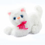 Плюшено коте Мия, бяло, 25 см