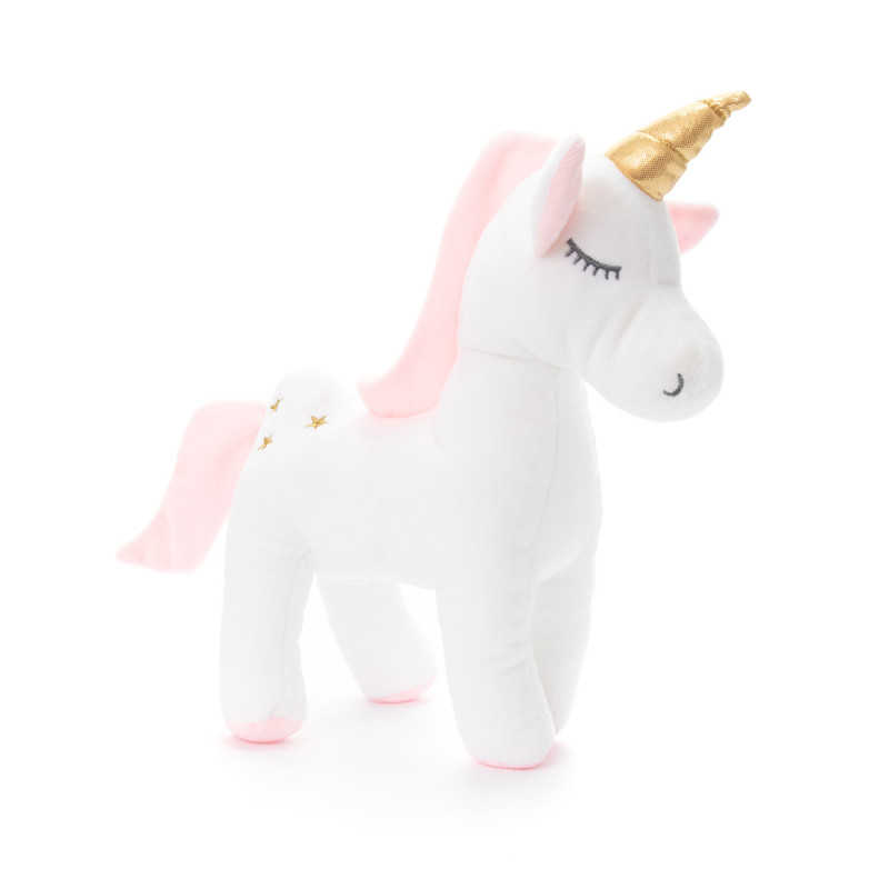 Плюшен еднорог Ира, розов, 30 см