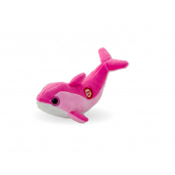 Плюшен делфин Пипи със звук, розов,18 см