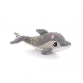 Плюшен делфин Тито със звук, сив, 22 см
