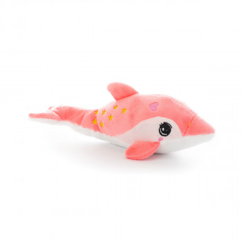 Плюшен делфин Тина със звук, розов, 22 см