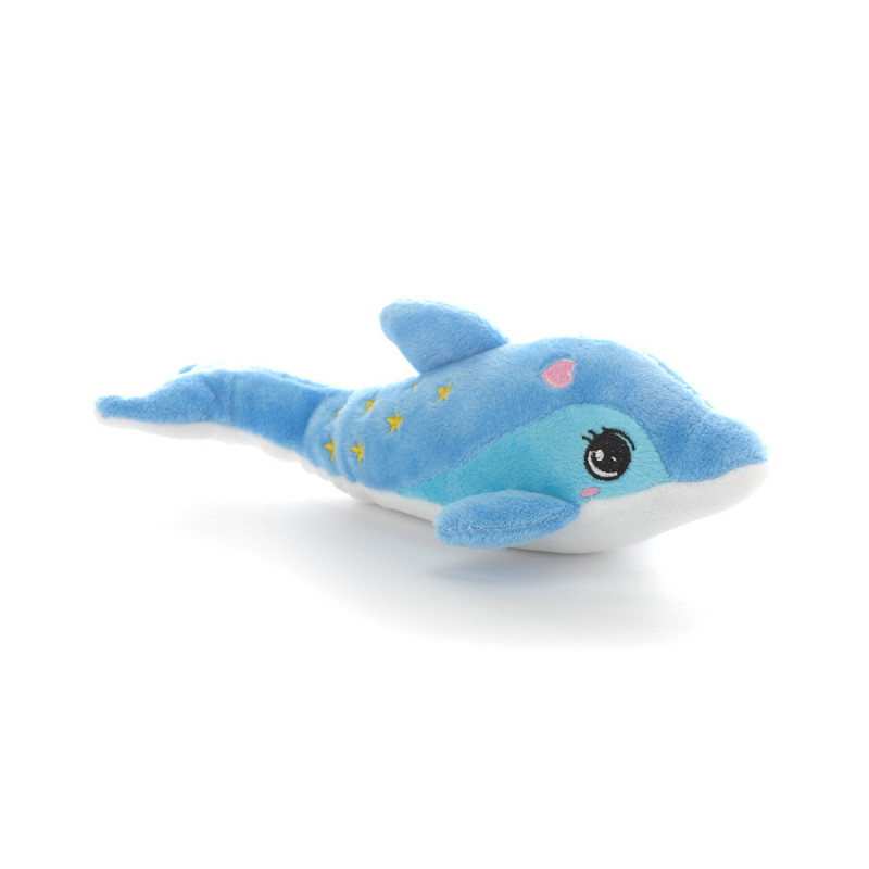 Плюшен делфин Тино със звук, син, 22 см