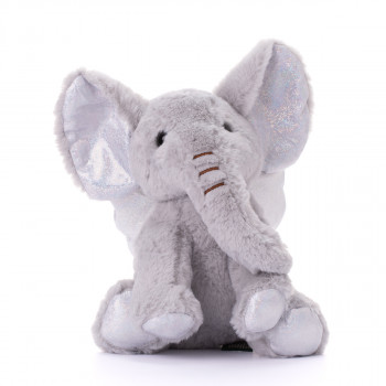 Плюшено слонче Ангел, сив, 30 см