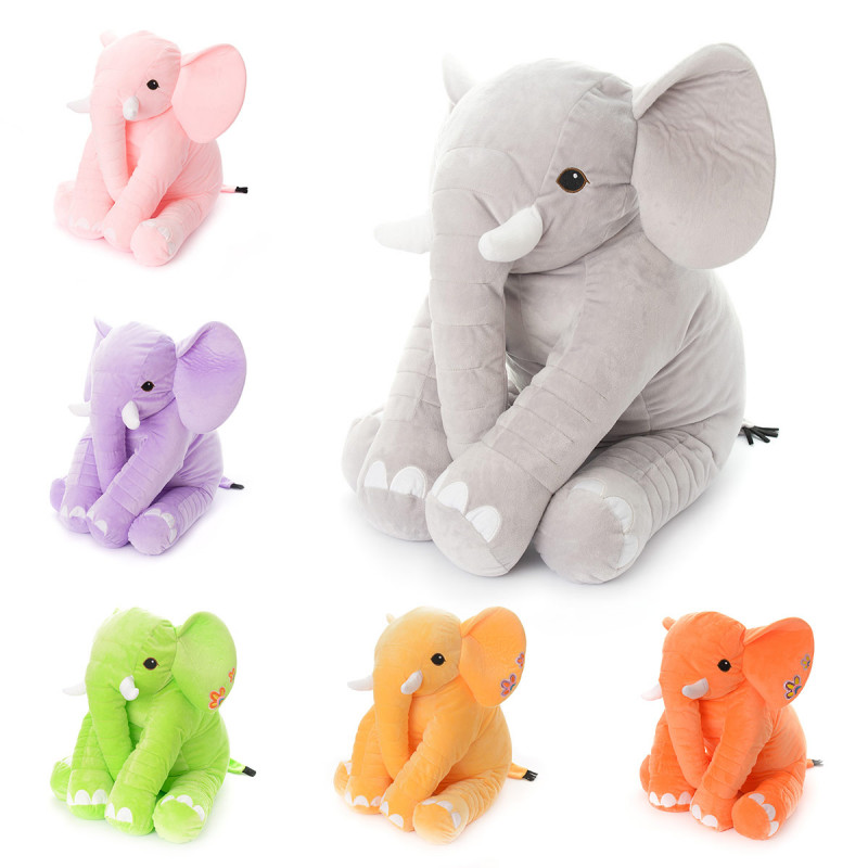 Плюшен слон Ангел, сив, 60 см