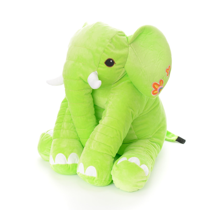 Плюшен слон Павел, зелен, 60 см