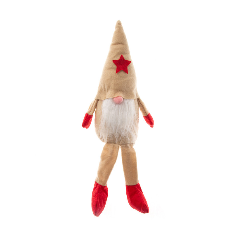 Плюшен Коледен Гном със светло кафява шапка, 25 см