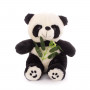 Плюшена панда с евкалиптово листо, 30 см