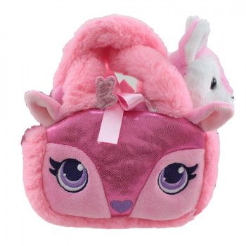 Плюшена играчка Аврора - Сърничка в чантичка, 20 см