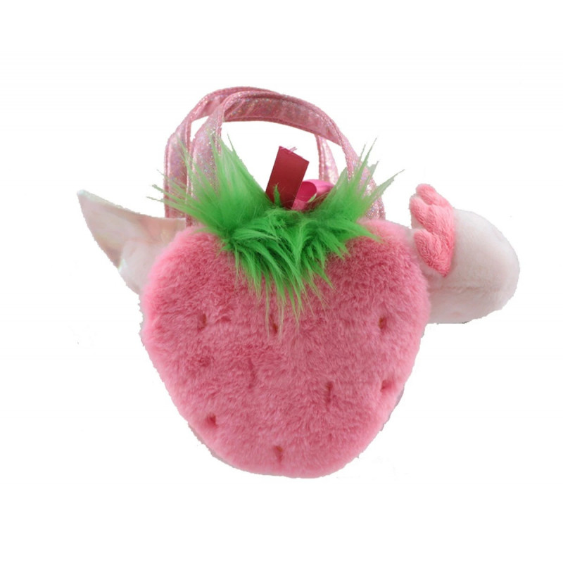 Плюшена играчка Аврора - Аксолоти в чантичка, 20 см