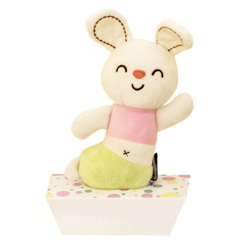 Бебешка дрънкалка със зайче, 17 см