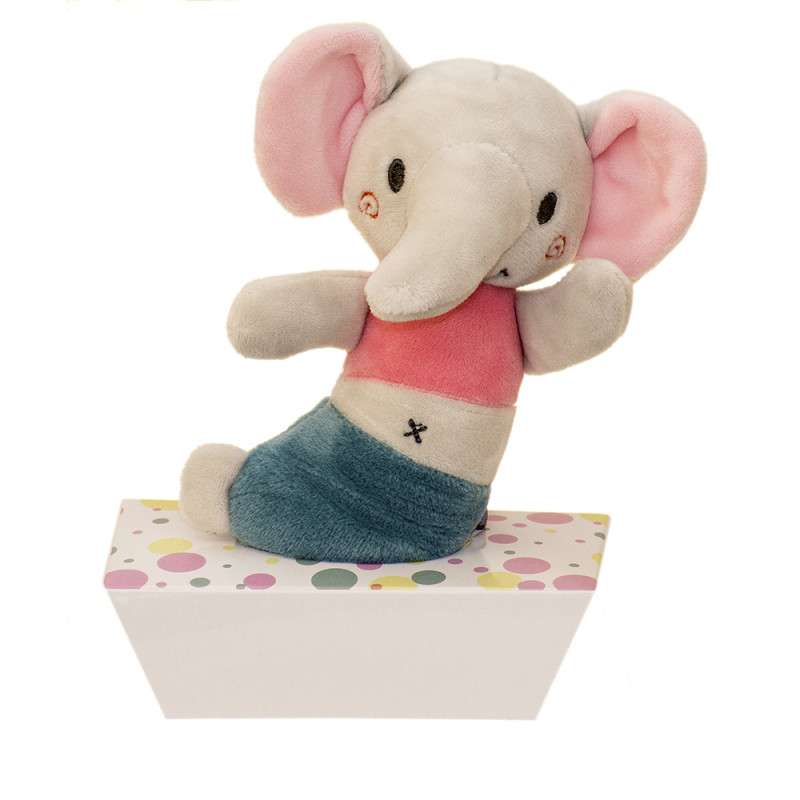 Бебешка дрънкалка със слонче, 17 см