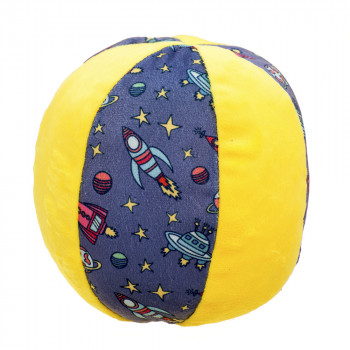 Плюшена бебешка топка с дрънкалка Космос