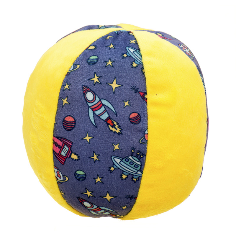 Плюшена бебешка топка с дрънкалка Космос