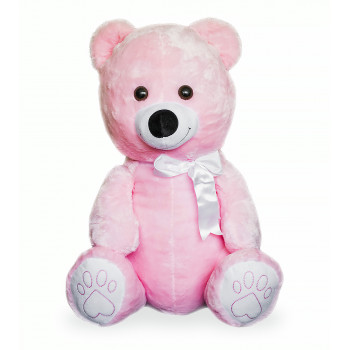 Плюшено мече Клара, розово, 60 см