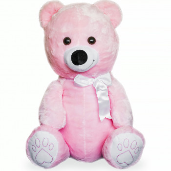 Плюшено мече Клара, розово, 60 см