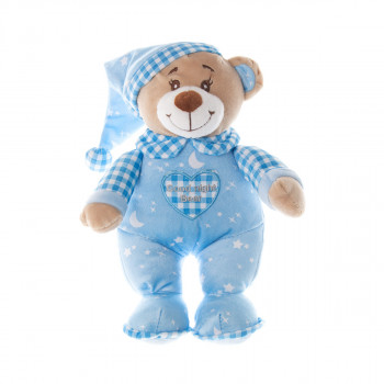  Плюшено мече за гушкане Лека нощ, синьо