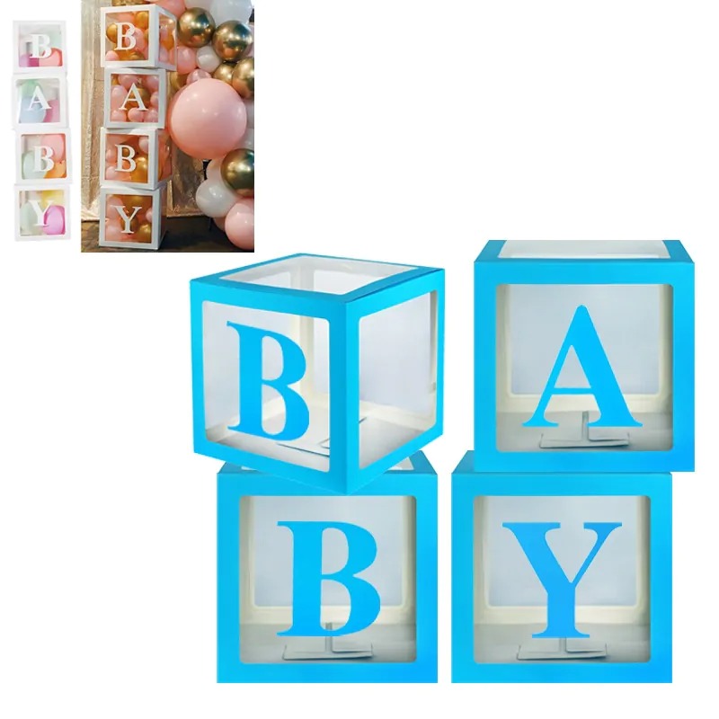 Комплект сини кутии за балони BABY - 4 броя