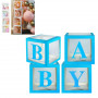 Комплект сини кутии за балони BABY - 4 броя