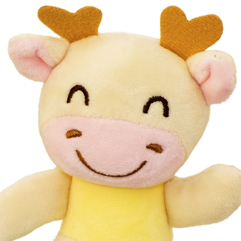 Бебешка дрънкалка с кравичка, 17 см