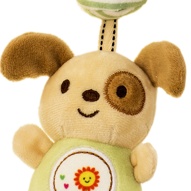 Бебешка дрънкалка за закачане с кученце