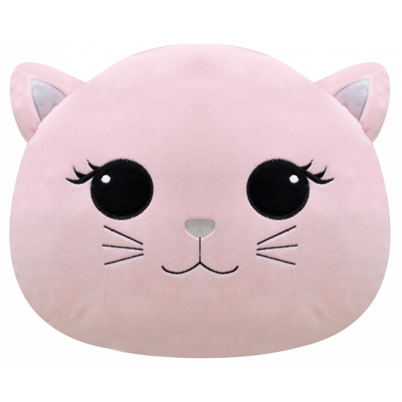 Плюшена възглавничка коте в розово