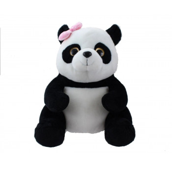 Плюшена играчка Аврора - Панда с розова панделка, 39 см