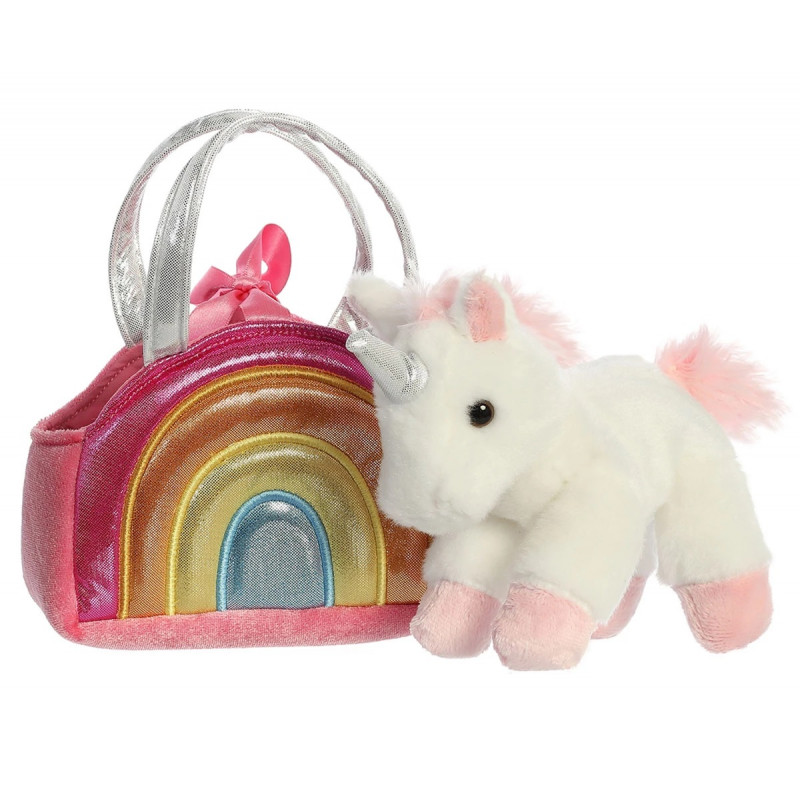 Плюшен еднорог в чантичка