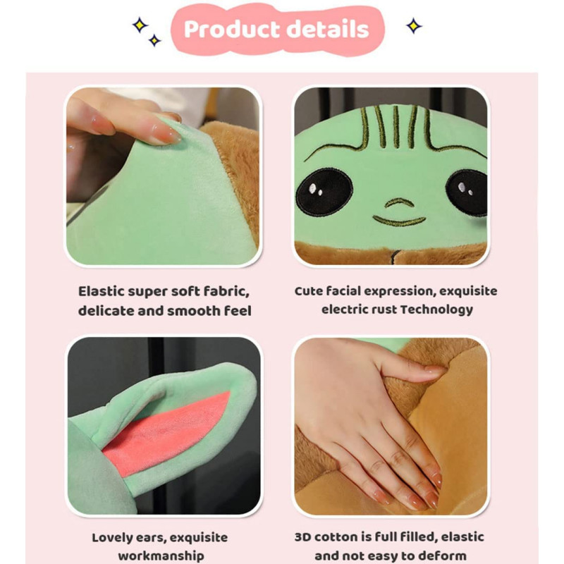 Плюшена играчка Йода, 23 см